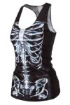 Skeleton Print Tank Top